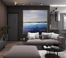 Load image into Gallery viewer, Deep Blue Ocean Landscape Painting Sofa Wall Sea Art Oil Painting Qp088