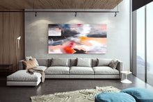 Load image into Gallery viewer, Pink Beige Red Abstract Painting on Canvas Original Oversize Painting Kp067