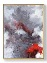 Load image into Gallery viewer, Red Grey Abstract Art Painting Large Wall Canvas Painting Living Room Art Dp109