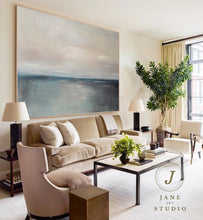 Load image into Gallery viewer, Original Sea Abstract Painting Green Ocean Landscape Painting Q072