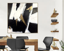 Load image into Gallery viewer, Geometric Abstract Painting On Canvas Gold Leaf Wall Decor Kp031