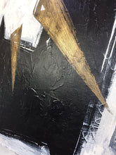 Load image into Gallery viewer, Geometric Abstract Painting On Canvas Gold Leaf Wall Decor Kp031