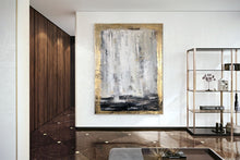 Load image into Gallery viewer, Gold Gray Painting Decor Golden Wall Art Oversized Paintings Kp040
