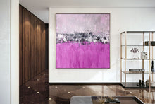 Load image into Gallery viewer, Pink Abstract Painting on Canvas Large Interior Art Qp013