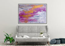 Load image into Gallery viewer, Pink Gold White Abstract Painting Original Large Interior Decor Qp014
