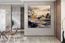 Load image into Gallery viewer, Beige Yellow Brown Palette Knife Artwork Original Painting Fp056