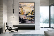 Load image into Gallery viewer, Beige Yellow Brown Palette Knife Artwork Original Painting Fp056