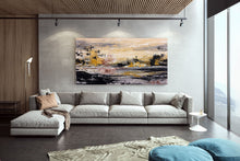 Load image into Gallery viewer, Beige Yellow Brown Palette Knife Artwork Original Painting Fp056