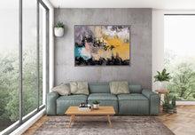 Load image into Gallery viewer, Modern Blush Pink Mint Extra Large Wall Art Abstract Painting Qp016