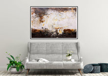 Load image into Gallery viewer, Brown And White Abstract Canvas Art Abstract Original Painting Qp025