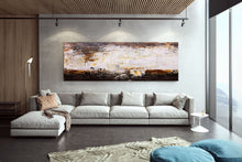 Load image into Gallery viewer, Brown And White Abstract Canvas Art Abstract Original Painting Qp025