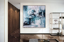 Load image into Gallery viewer, Blue Green White Modern Wall Art Painting Bedroom Painting Fp046