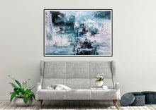 Load image into Gallery viewer, Blue Green White Modern Wall Art Painting Bedroom Painting Fp046