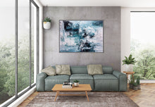 Load image into Gallery viewer, Blue Green White Modern Wall Art Painting Bedroom Painting Fp046