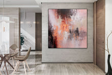 Load image into Gallery viewer, Pink White Brown Abstract Painting Modern Abstract Painting Qp031