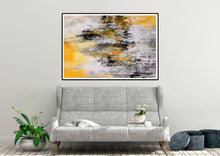 Load image into Gallery viewer, White Yellow Brown Palette Knife Artwork Original Abstract Painting Qp032