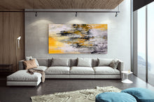 Load image into Gallery viewer, White Yellow Brown Palette Knife Artwork Original Abstract Painting Qp032