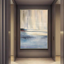 Load image into Gallery viewer, Blue White Abstract Painting Giant Wall Decor Yp009