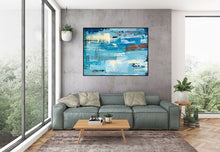 Load image into Gallery viewer, Blue Abstract Painting Pop Art Paintings on Canvas Bp025