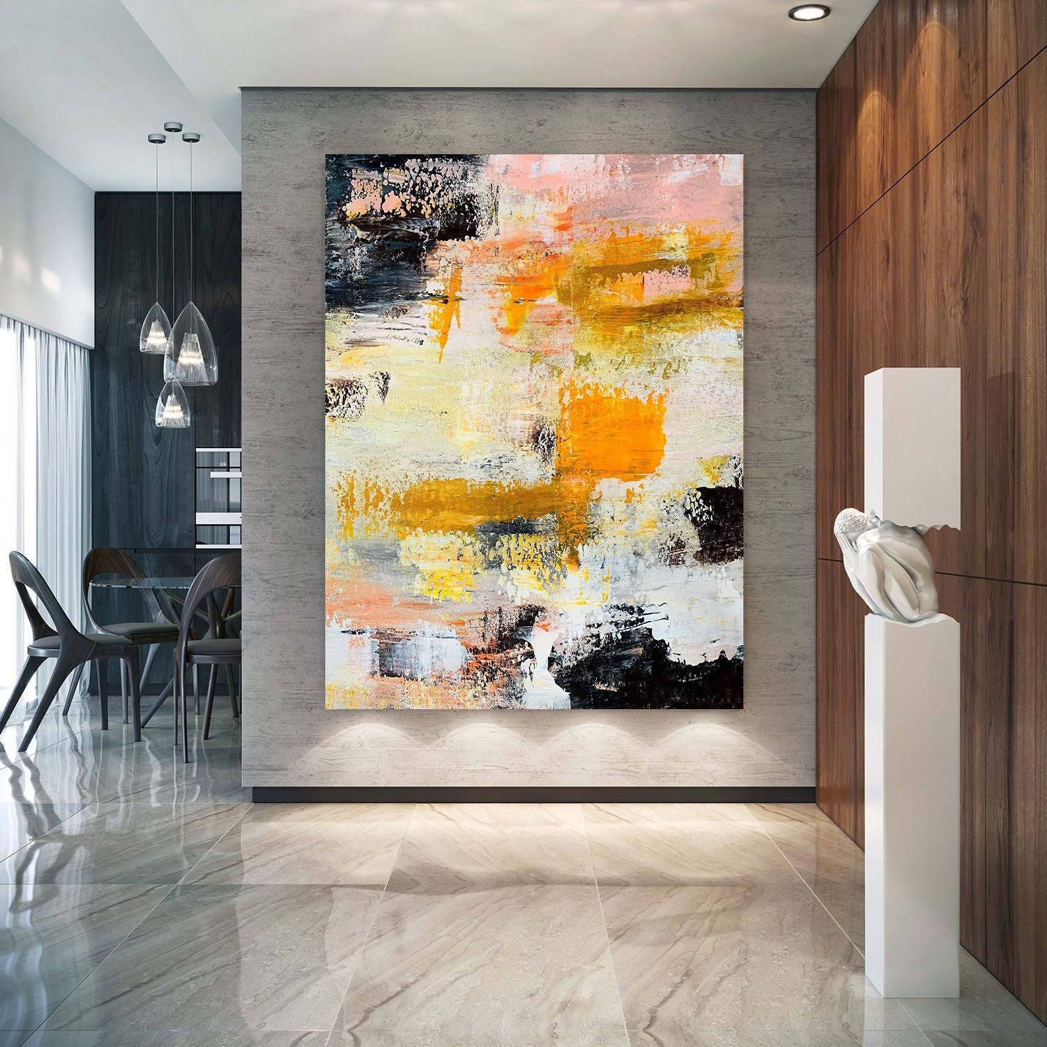 Picture of Wide Living Room Artwork Landscape Painting Modern Art Bp029 – Extra ...