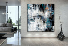 Load image into Gallery viewer, Black White Green Modern Wall Decor Contemporary Art Fp001