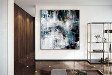 Load image into Gallery viewer, Black White Green Modern Wall Decor Contemporary Art Fp001