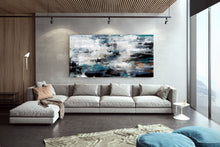 Load image into Gallery viewer, Black White Green Modern Wall Decor Contemporary Art Fp001