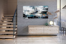 Load image into Gallery viewer, Black White Green Modern Wall Decor Contemporary Art Fp001