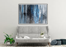 Load image into Gallery viewer, Gray Blue White Abstract Painting ModernTextured Art Fp071