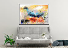 Load image into Gallery viewer, Blue Red Yellow Abstract Painting Office Painting Modern Wall Decor Fp045