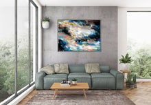 Load image into Gallery viewer, Black Pink Blue Textured Painting Original Abstract Painting Qp002