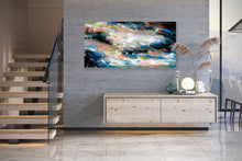 Load image into Gallery viewer, Black Pink Blue Textured Painting Original Abstract Painting Qp002