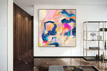 Load image into Gallery viewer, Colorful Abstact Painting Palette Knife Contemporary Art Fp100