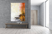 Load image into Gallery viewer, Red Yellow Brown Textured Abstract Painting Art Oversized Bp059