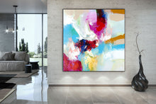 Load image into Gallery viewer, Blue Pink Red Abstract Paintings Contemporary Art Fp030