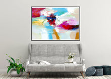 Load image into Gallery viewer, Blue Pink Red Abstract Paintings Contemporary Art Fp030