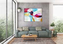 Load image into Gallery viewer, Blue Pink Red Abstract Paintings Contemporary Art Fp030