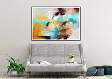 Load image into Gallery viewer, Yellow Blue Pink Abstract Painting Colorful Painting Living Room Qp011