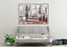 Load image into Gallery viewer, Gray Red Palette Knife Artwork Original Abstract Painting Fp051