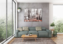 Load image into Gallery viewer, Gray Red Palette Knife Artwork Original Abstract Painting Fp051