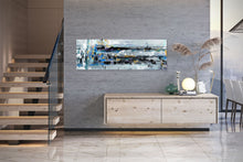 Load image into Gallery viewer, Black Grey Blue Abstract Textured Painting Original Painting Fp091