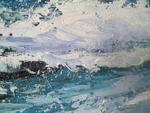 Load image into Gallery viewer, Large Waves Canvas Painting Sea Level Landscape Art Qp062