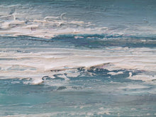 Load image into Gallery viewer, Sea Abstract Painting White Waves Texture Painting Qp059