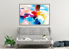 Load image into Gallery viewer, Red Blue Yellow Abstract Paintings Colorful Contemporary Art Fp075