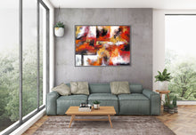 Load image into Gallery viewer, Red White Brown Abstract Original Painting On Canvas Large Artwork Qp035