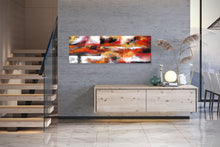 Load image into Gallery viewer, Red White Brown Abstract Original Painting On Canvas Large Artwork Qp035