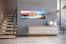 Load image into Gallery viewer, Blue Pink Abstract Painting Artwork Contemporary Art Home Decor Fp041