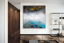 Load image into Gallery viewer, Grey Blue White Contemporary Wall Art Modern Artwork Qp068