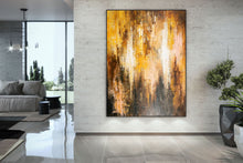 Load image into Gallery viewer, Brown And Yellow Abstract Painting ModernHome Decor Fp058