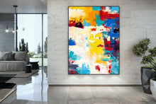 Load image into Gallery viewer, Handpainted Colorful Contemporary Painting XL Abstract Painting Qp036